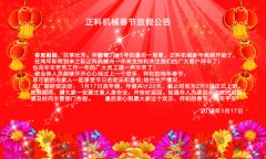 宅男视频APP机械2017年春节放假公告
